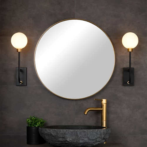 Lucide BEREND - Wandleuchte Badezimmer - 1xG9 - IP44 - Schwarz - Atmosphäre 1